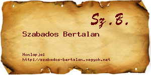 Szabados Bertalan névjegykártya